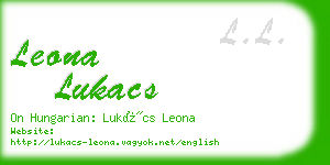 leona lukacs business card